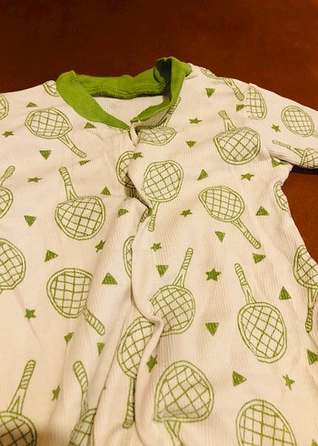 Uzun Kollu Pamuklu Bebek Tulum - Yeşil - Görsel 3