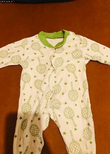 Uzun Kollu Pamuklu Bebek Tulum - Yeşil - Görsel 2