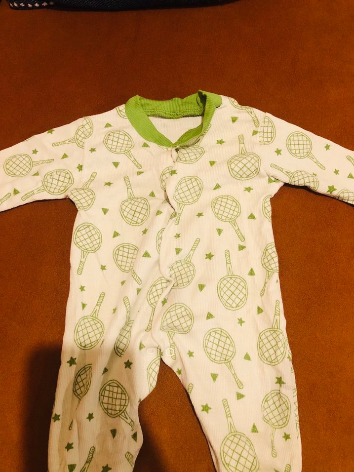 Uzun Kollu Pamuklu Bebek Tulum - Yeşil - Görsel 2