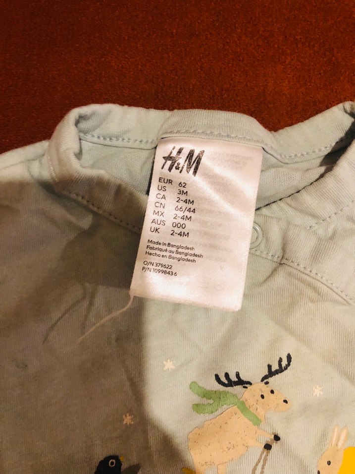 H&M Pamuklu Uzun Kollu Bebek Tulum - Görsel 3
