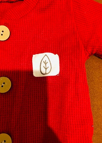 Uzun Kollu Kırmızı Bebek Tulum - Görsel 3