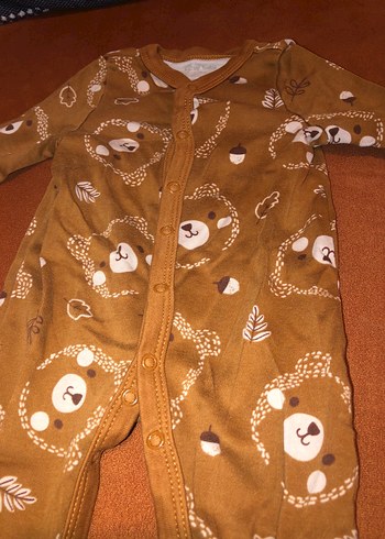 Kahverengi  Bebek Uzun Kollu Tulum - Görsel 2