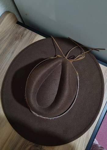 Kahverengi Süet Bohem Kadın Şapka - Görsel 6