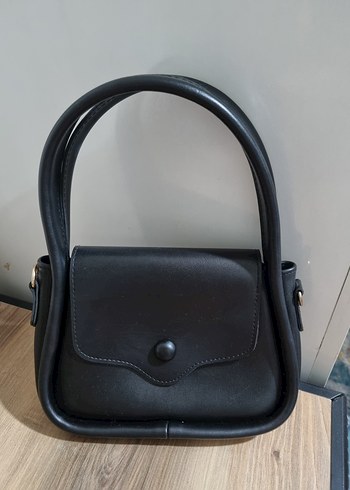 Siyah Deri Kadın El Çanta - Görsel 2