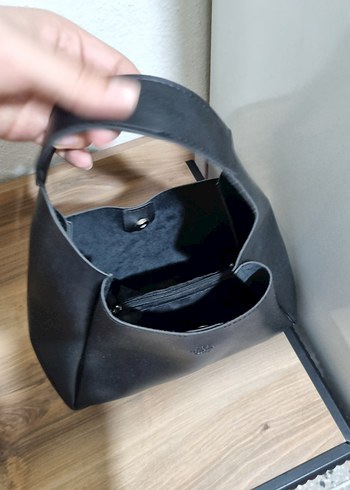 Siyah Deri Minimalist Kadın Çanta - Görsel 6