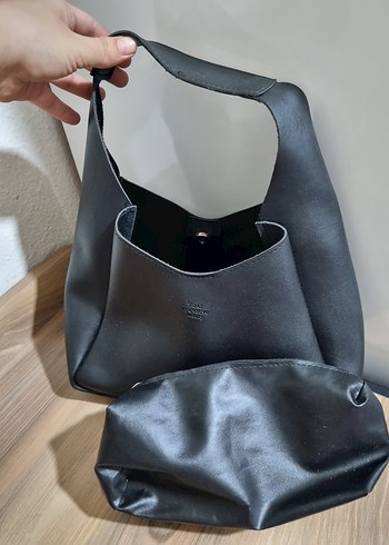 Siyah Deri Minimalist Kadın Çanta - Görsel 3