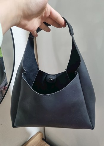 Siyah Deri Minimalist Kadın Çanta - Görsel 7