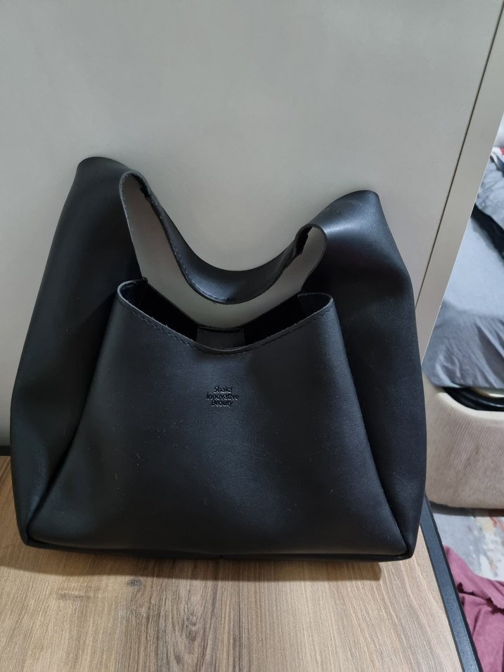 Siyah Deri Minimalist Kadın Çanta - Görsel 5