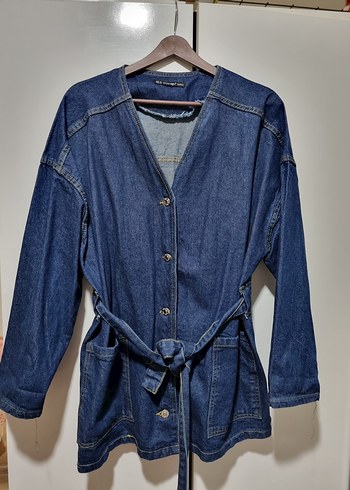 Kemerli Lacivert Denim Kadın Takım - Görsel 4