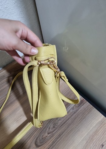 Sarı Minimalist Deri Kadın Çanta KOTON - Görsel 5
