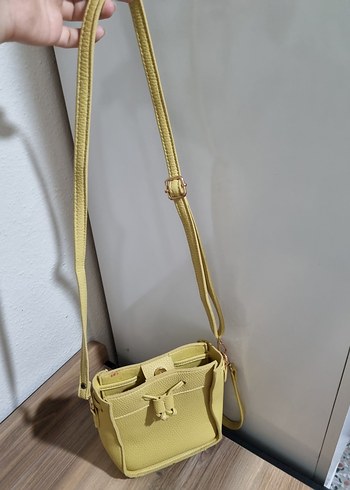 Sarı Minimalist Deri Kadın Çanta KOTON - Görsel 7