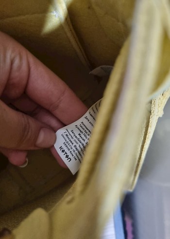 Sarı Minimalist Deri Kadın Çanta KOTON - Görsel 6