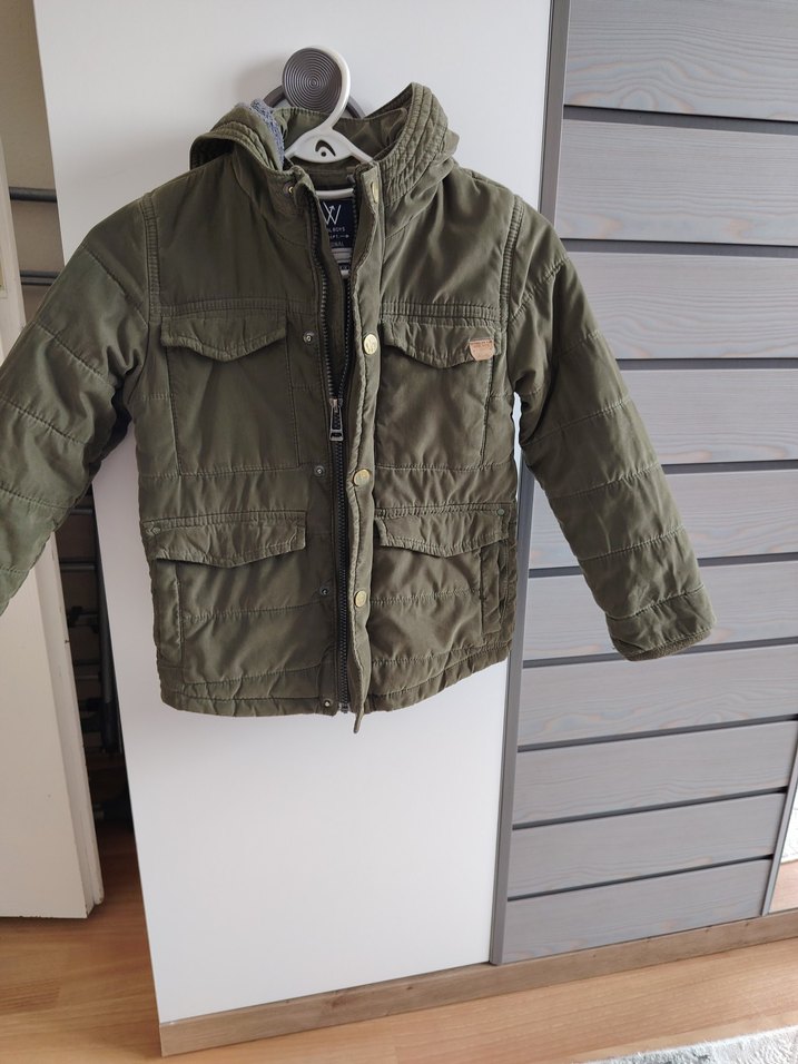 Haki renk Kamuflaj Desenli Erkek Çocuk Mont - Görsel 2