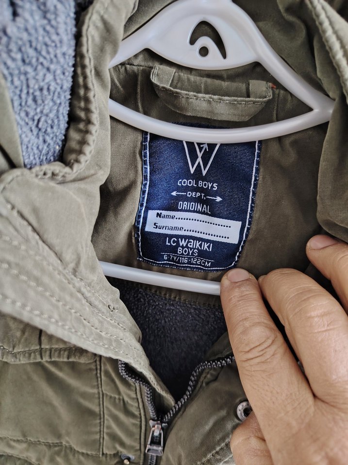 Haki renk Kamuflaj Desenli Erkek Çocuk Mont - Görsel 3