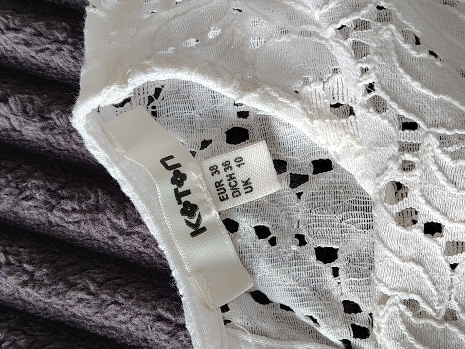 Dantel Detaylı Beyaz Kadın Bluz - Görsel 3