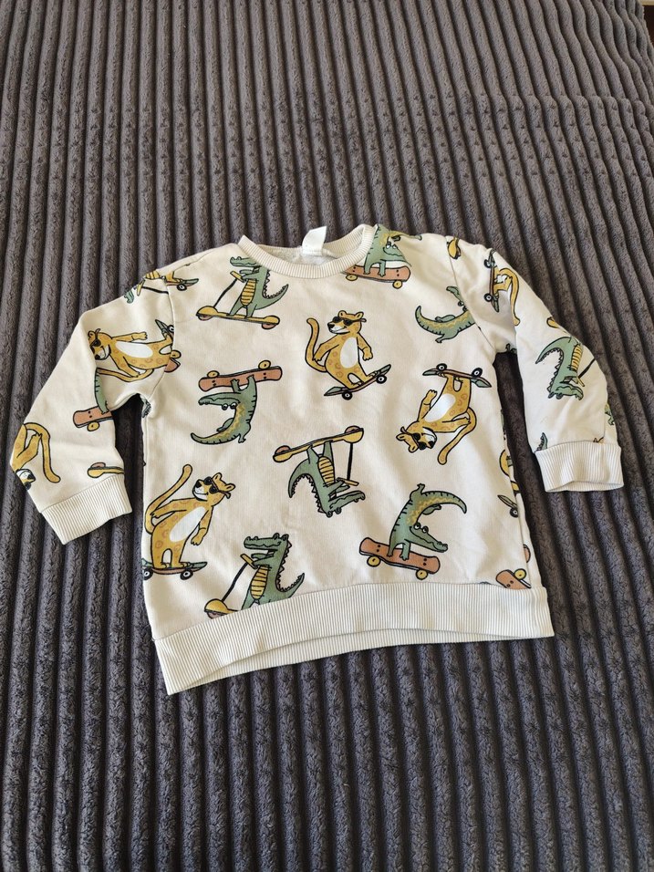 Gri Baskılı Erkek Çocuk Sweatshirt - Görsel 4