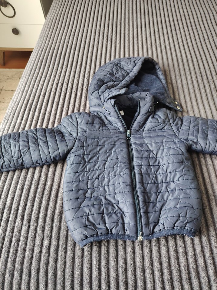 Lacivert Kapüşonlu Erkek Çocuk Mont - Görsel 2