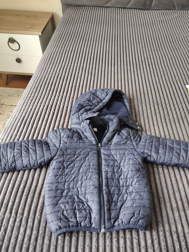 Lacivert Kapüşonlu Erkek Çocuk Mont - Görsel 3