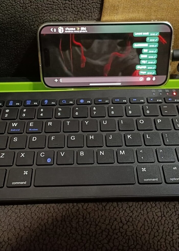 Rk908 wifi kablosuz klavye cift kanal - Görsel 2