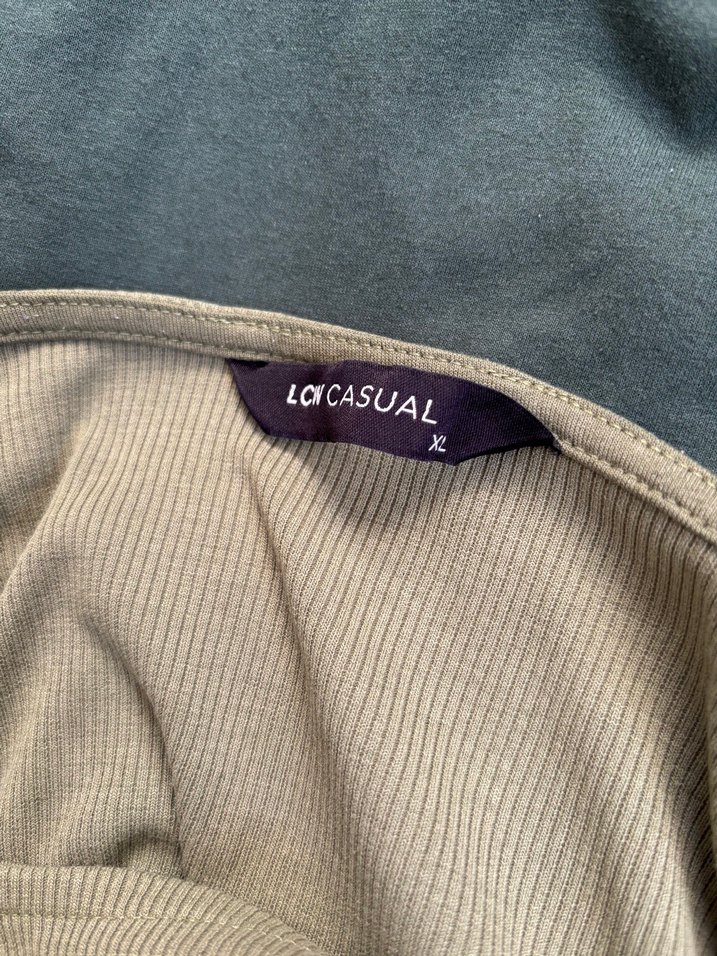 Kadın Haki Uzun Kollu Basic Elbise - Görsel 2