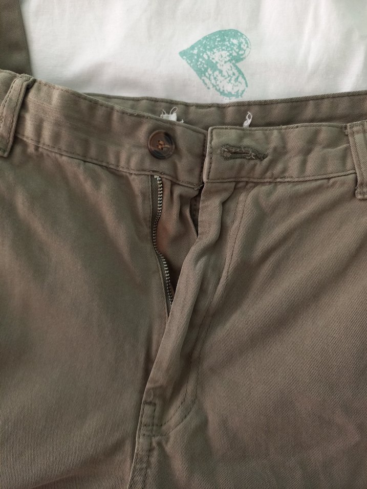 Kadın Bol Kesim Haki Kot Pantolon - Görsel 3