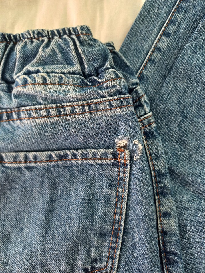 Kadın Mavi Yırtık Detaylı Boyfrend Kot Pantolon - Görsel 3