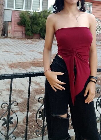 Straplez crop - Görsel 2