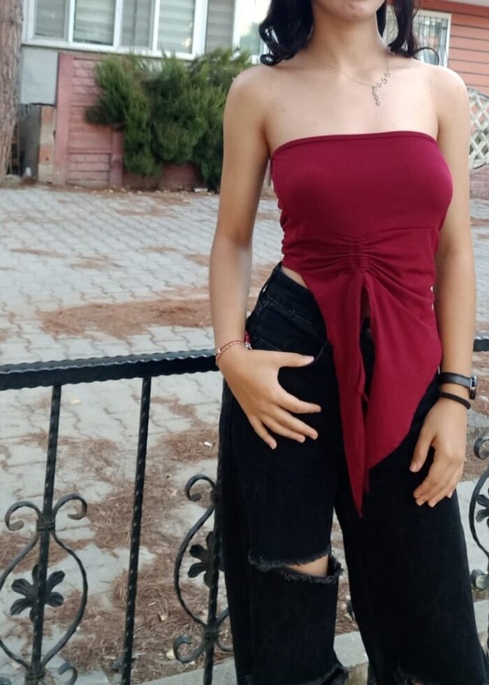 Straplez crop - Görsel 2