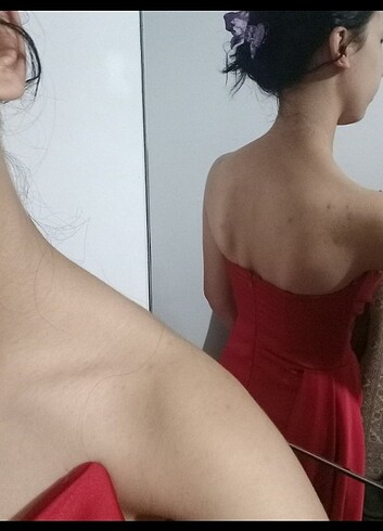 Kırmızı kınalık düğünlük elbise???? - Görsel 2