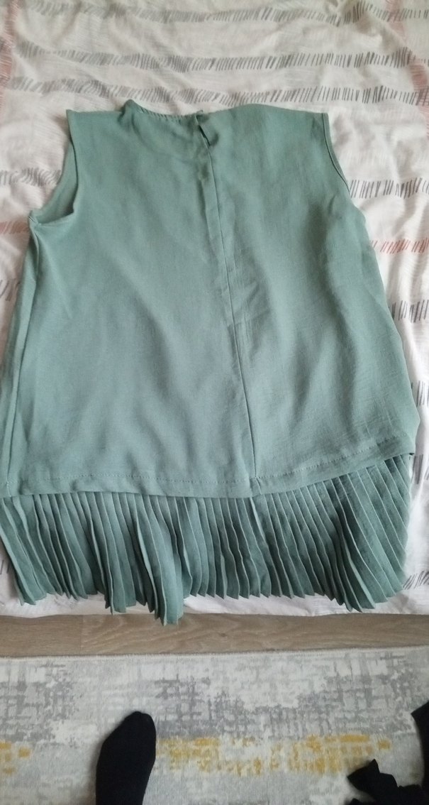 Yeşil Pilili Midi Hamile Eteği - Görsel 2