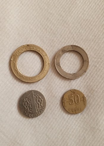 Minimalist Erkek Küpeleri - Altın ve Gri - Görsel 2