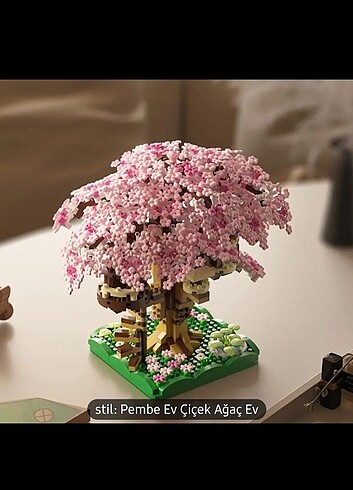 Kiraz Çiçeği Ağacı Ev Yapım Blokları Seti Lego