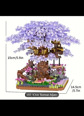 BIBILOCK 1447 adet Kiraz Çiçeği Bonsai Ağacı