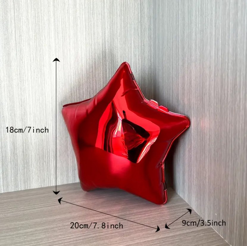 Parlak Kırmızı Yıldız canta - Görsel 4