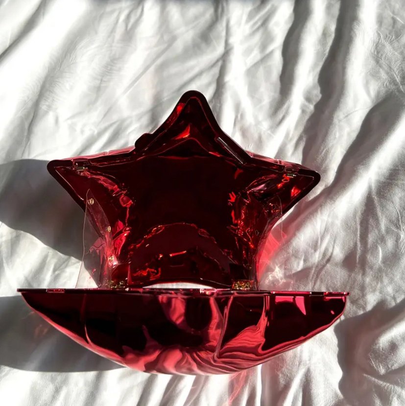 Parlak Kırmızı Yıldız canta - Görsel 2