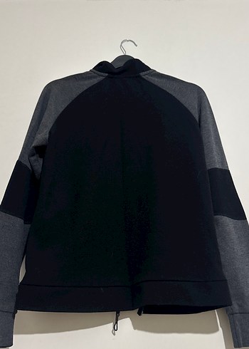 s Beden gri Renk Fermuarlı Gri Erkek Spor Sweatshirt