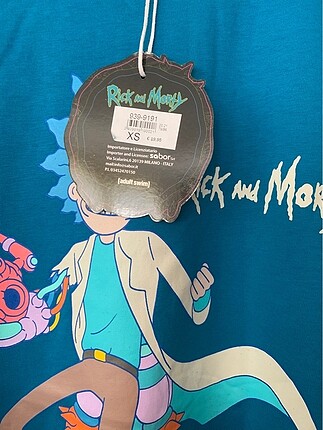 xs Beden Rick and morty tshirt