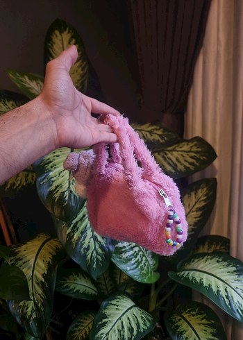 Pembe Peluş Oyuncak Köpek çanta - Görsel 5