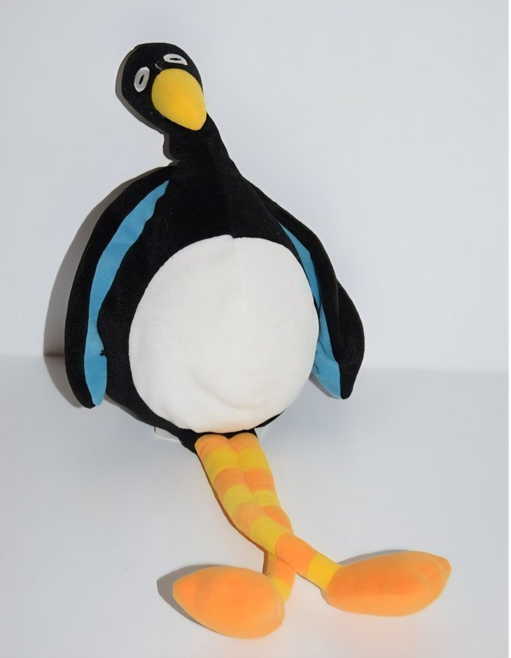 IKEA Siyah ve Gri Peluş kuş Oyuncak - Görsel 2