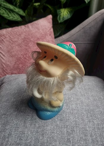 vintage Sovyet Pastel Renkli Mantar Şapkalı Figür - Görsel 4