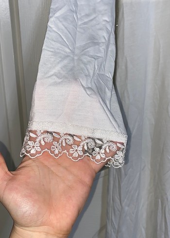 Uzun Beyaz Bohem Kadın Elbisesi - Görsel 3