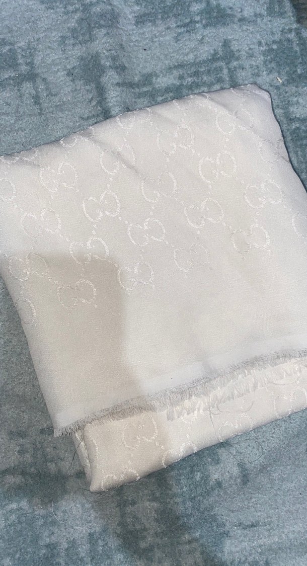 Krem G desen şal - Görsel 2