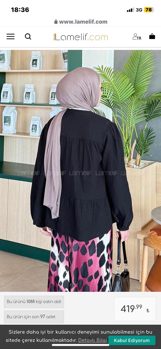 Düğmeli Siyah Bağcıklı Hamile Bluzu - Görsel 2