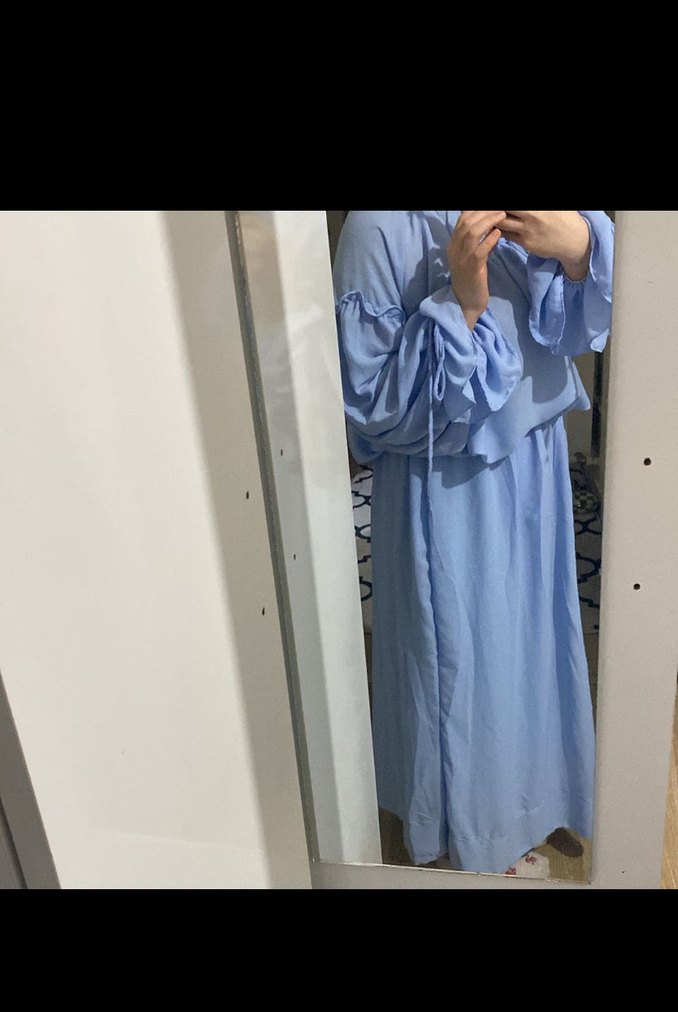 Mavi Uzun Salaş Kadın Etek takım - Görsel 3