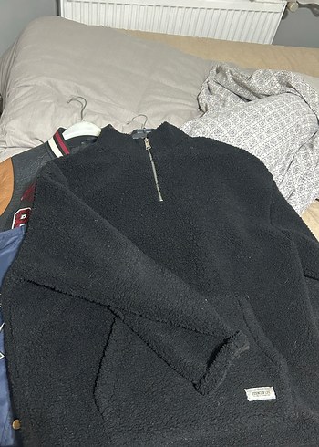 Siyah Fermuarlı Yumuşak Erkek Sweatshirt - Görsel 2