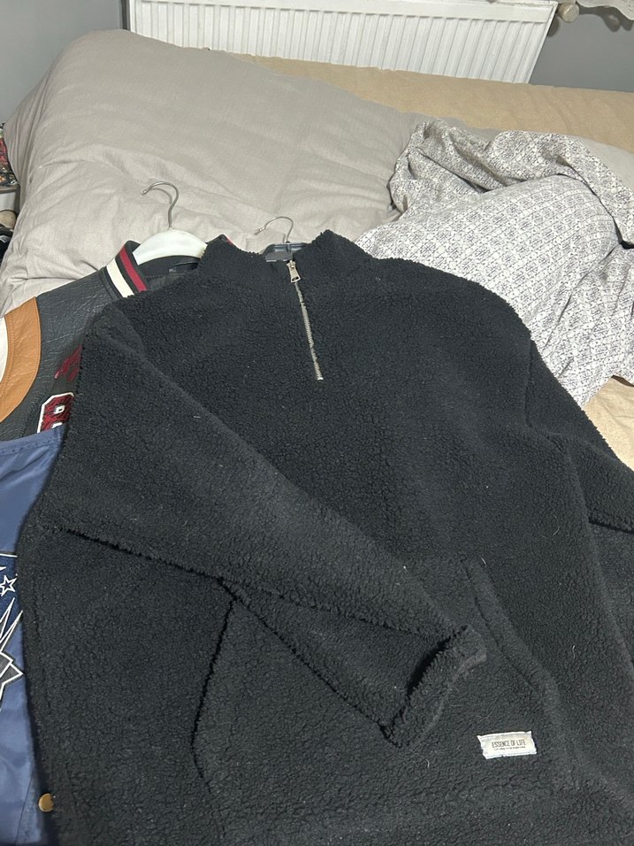 Siyah Fermuarlı Yumuşak Erkek Sweatshirt - Görsel 2