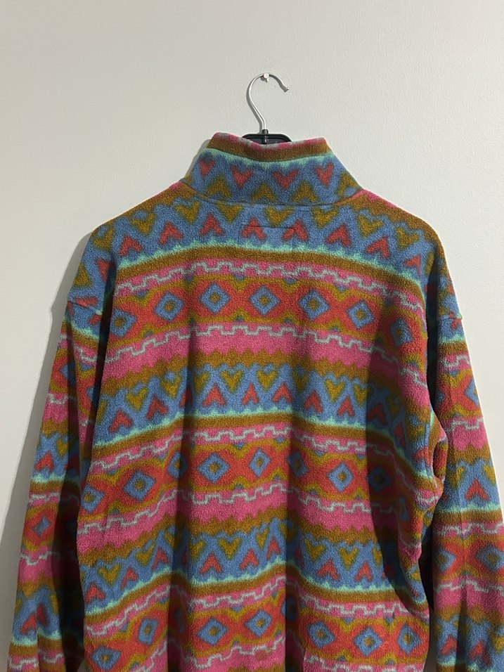 Renkli Polar Sweatshirt Yarım Fermuarlı - Görsel 2