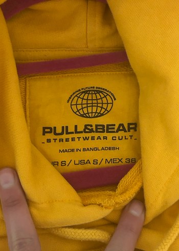 Pull and bear sarı STWD Sweatshirt - Görsel 4