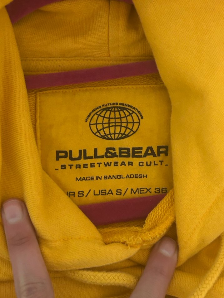 Pull and bear sarı STWD Sweatshirt - Görsel 4