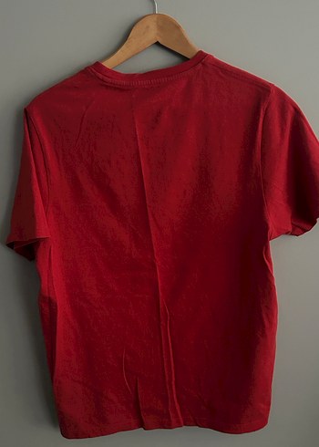 Kırmızı PULL&BEAR Baskılı Erkek Tişört - Görsel 2